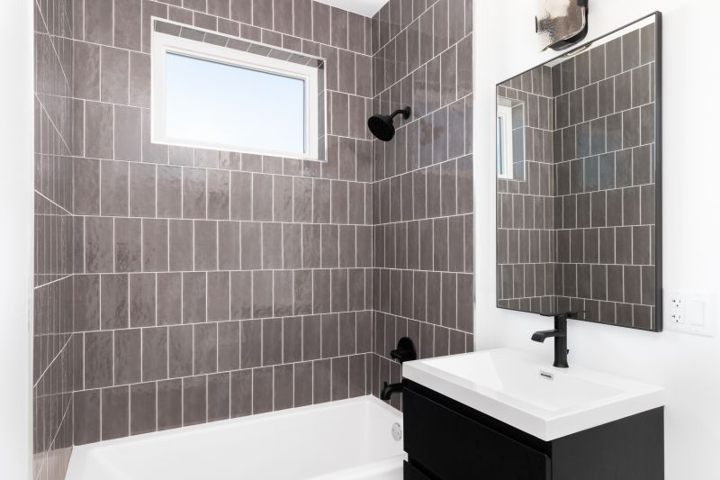 Tile Accent Wall in Walk-in Shower